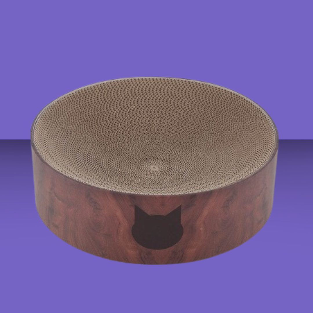 Dark cherry cat scratching bowl