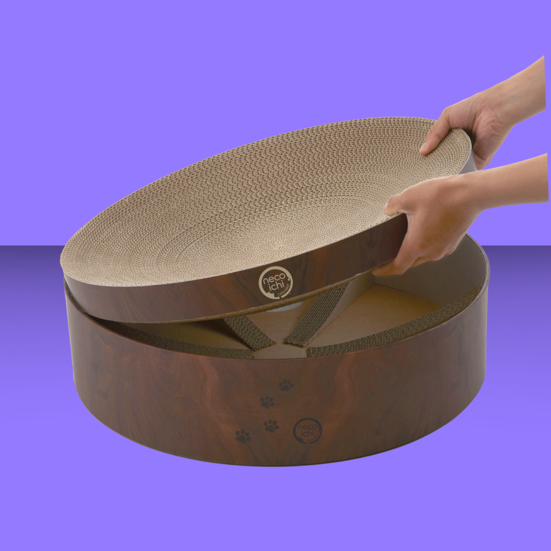Dark cherry cat scratching bowl