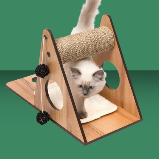 Walnut Cat Climbing Frame