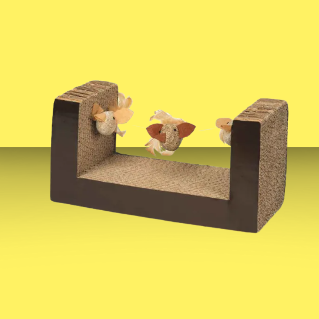 Cat Scratching Post (with Mouse)